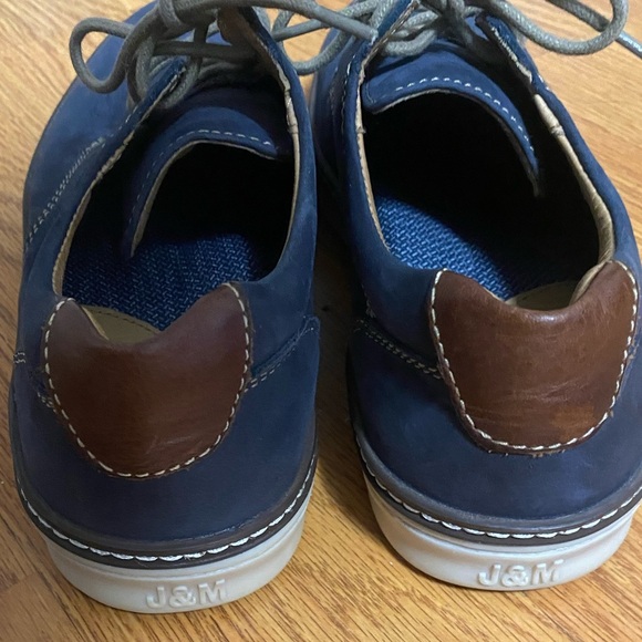 Johnston & Murphy Navy Oiled Full Grain McGuffey Plain Toe Derby Sneaker - Picture 7 of 7